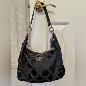 COACH Madison Hailey 14337 Hobo Signature Opt Black Purse
